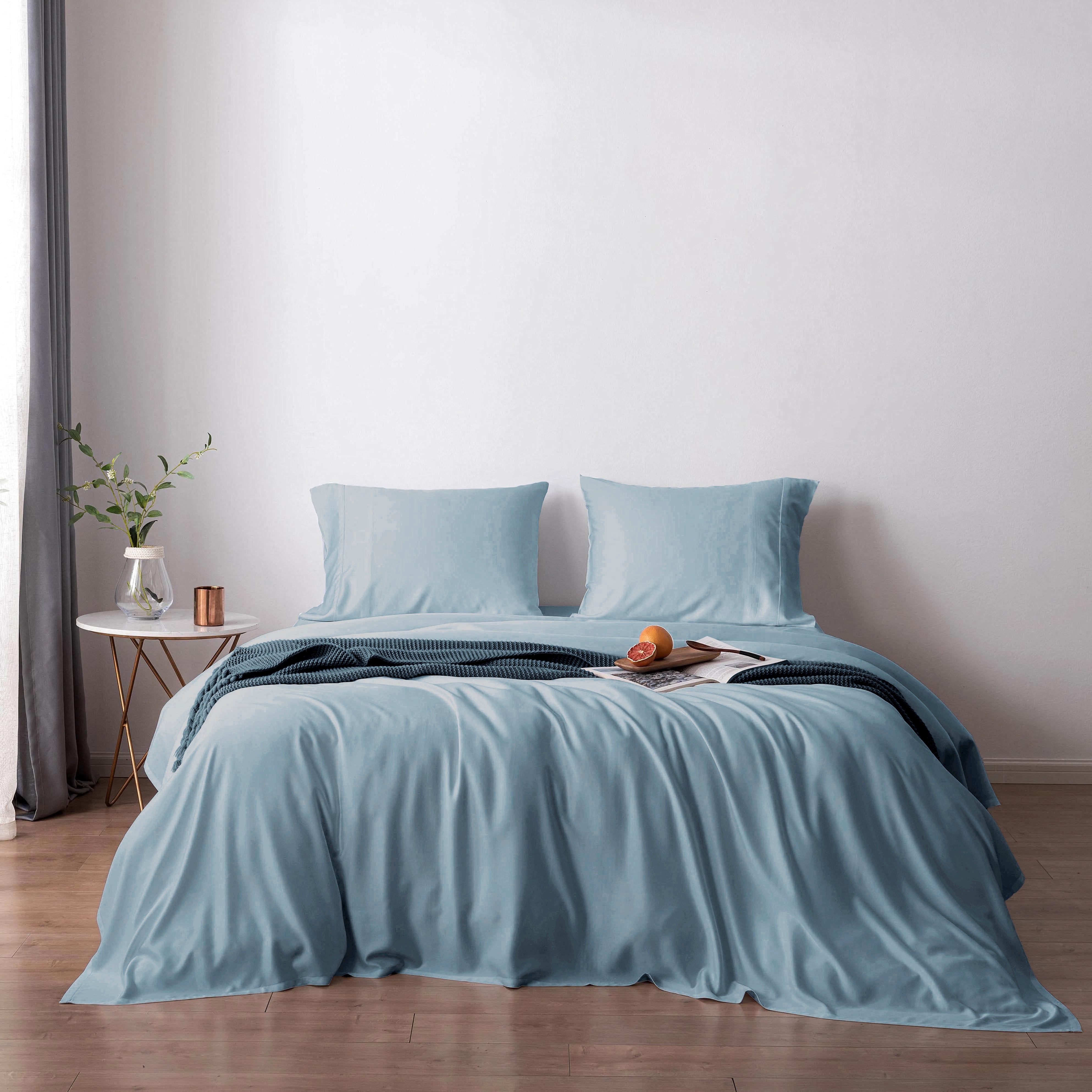 Premium Bamboo Lyocell Duvet Cover & Flat Sheet Set